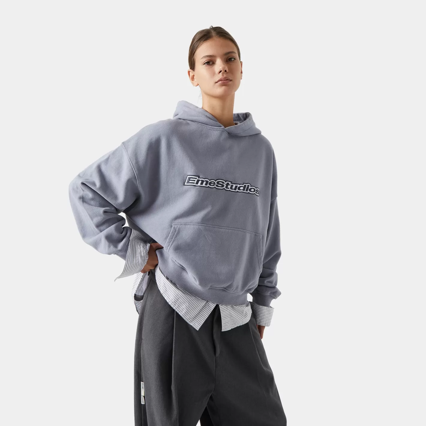 Shop Eme Studios Box Stormmist Oversized Hoodie