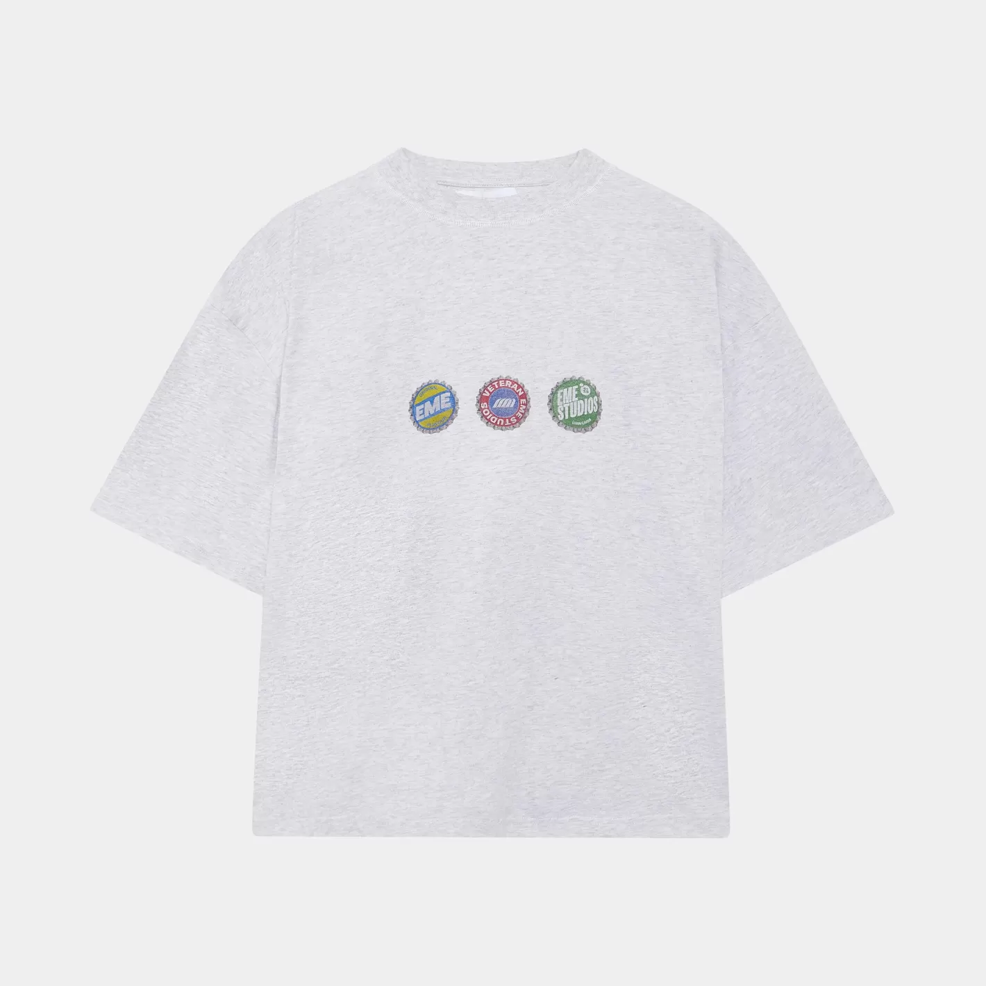 Shop Eme Studios Caps Heather Grey Oversized Tee