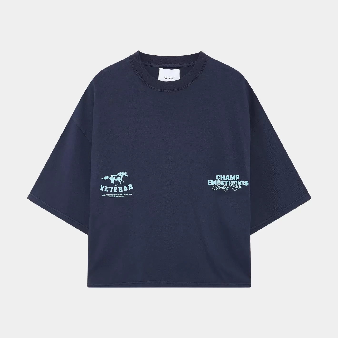 Clearance Eme Studios Champ Navy Oversized Tee