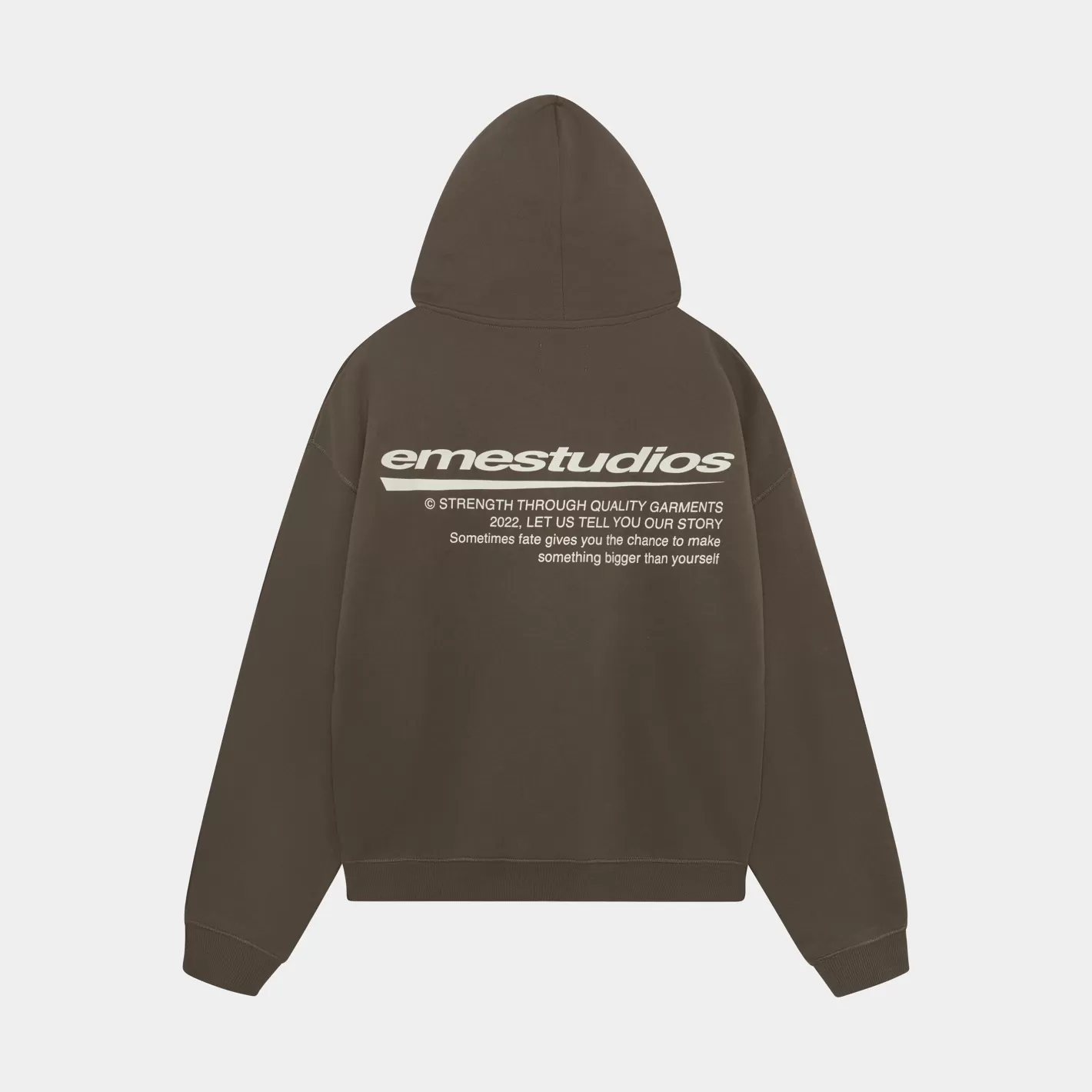 Best Eme Studios Fate Muddy Brown Oversized Hoodie