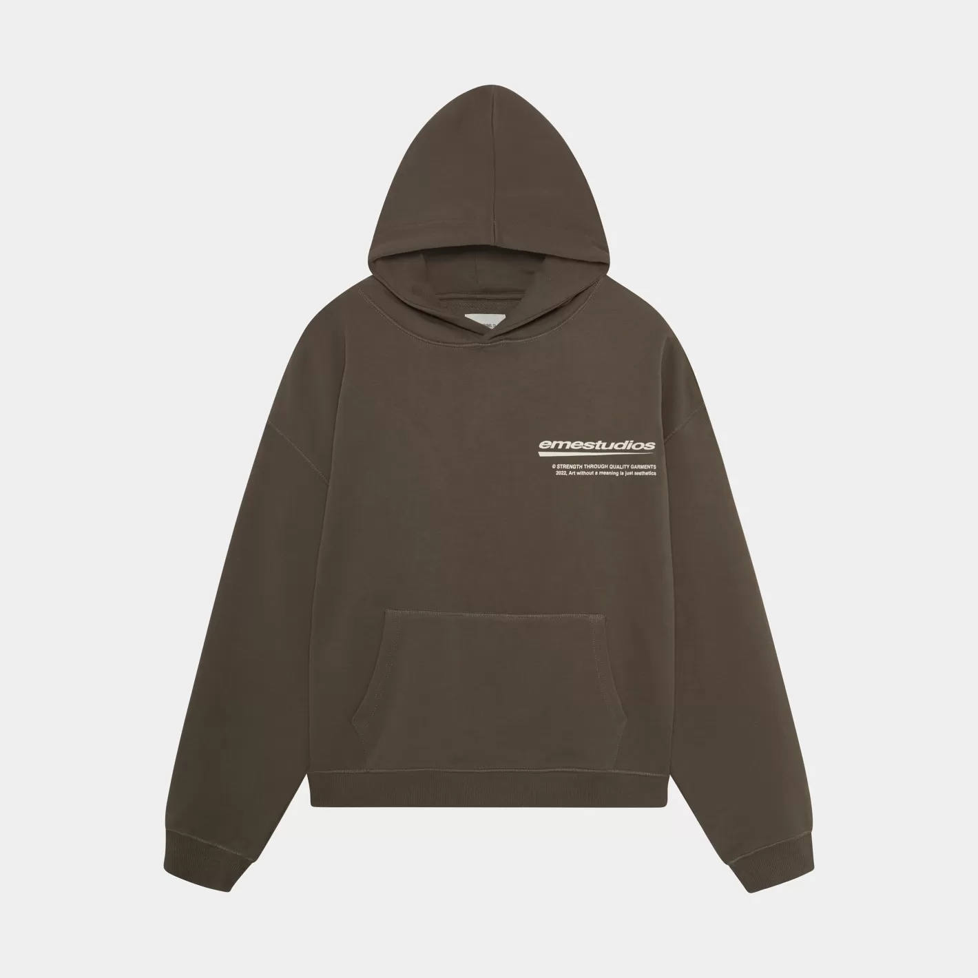 Best Eme Studios Fate Muddy Brown Oversized Hoodie