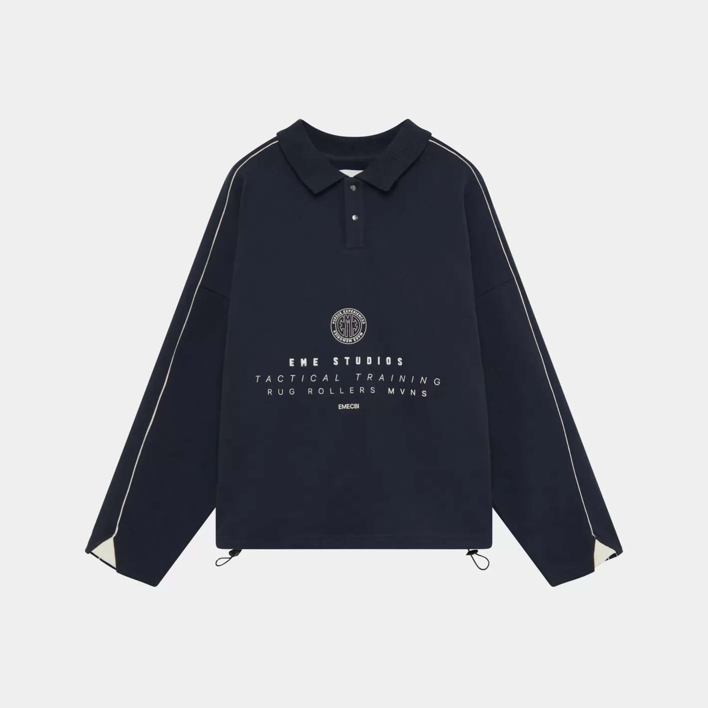 Fashion Eme Studios Fraser Navy Polo Sweatshirt