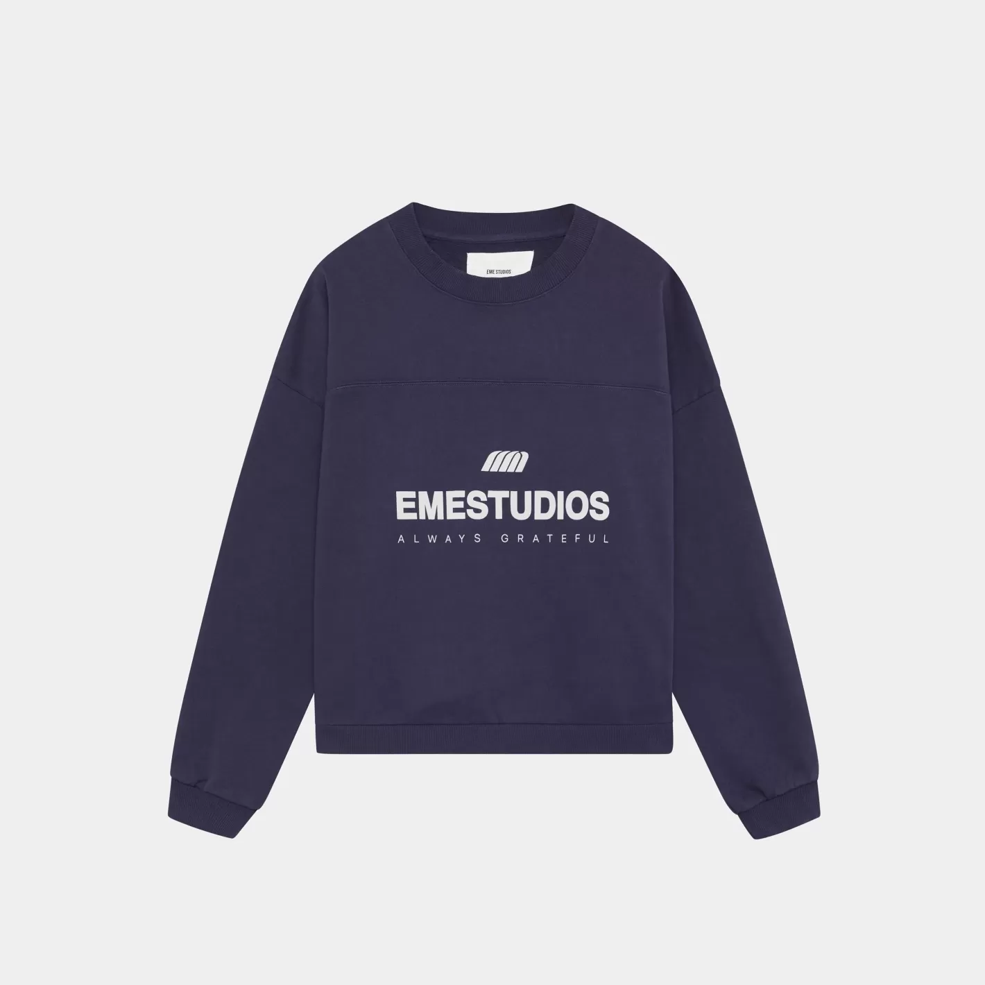 Cheap Eme Studios Hallmark Navy Oversized Crewneck