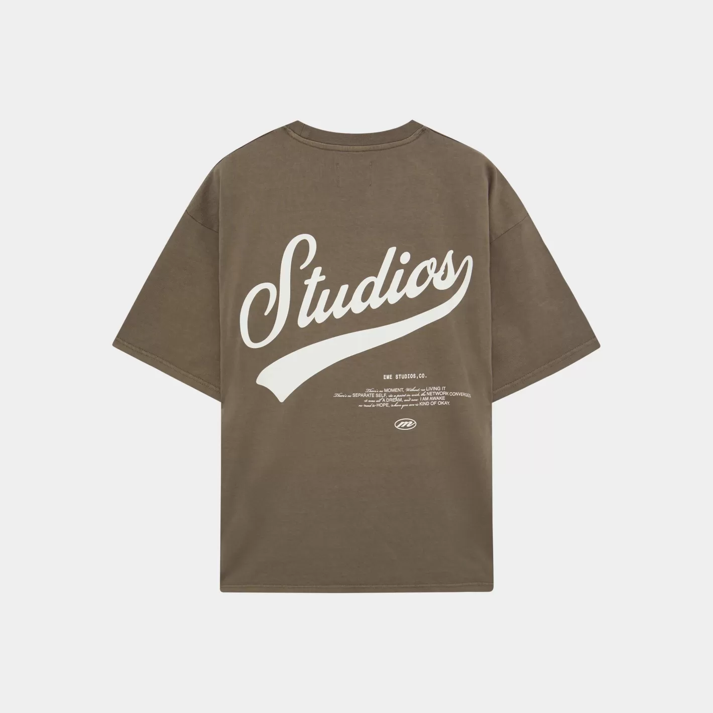 Best Sale Eme Studios High School Muddy Brown Oversized Tee