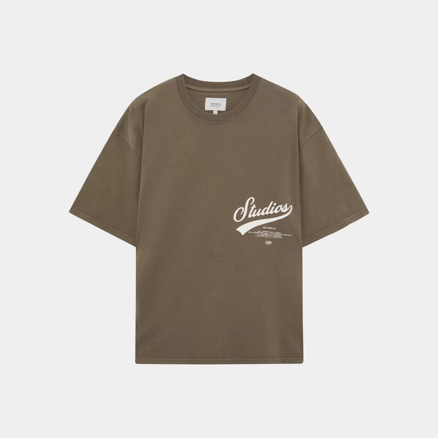 Best Sale Eme Studios High School Muddy Brown Oversized Tee