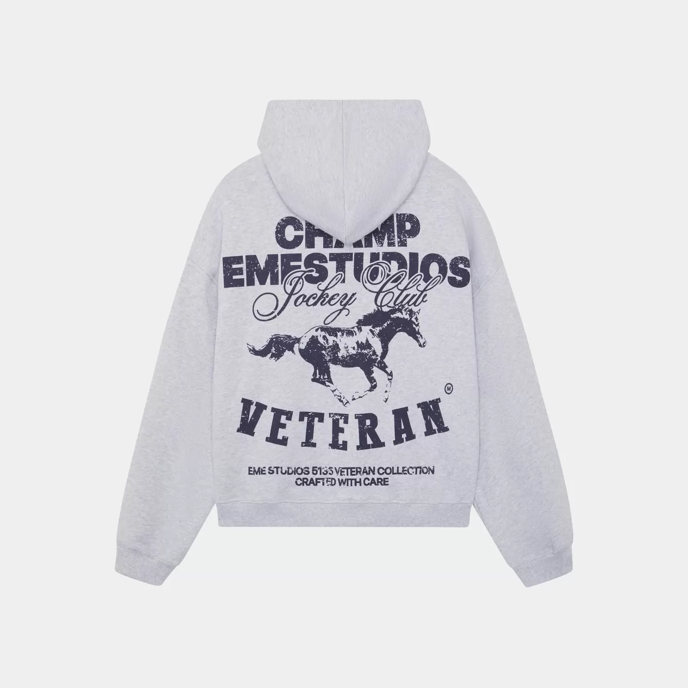 Best Eme Studios Horse Heather Grey Oversized Hoodie