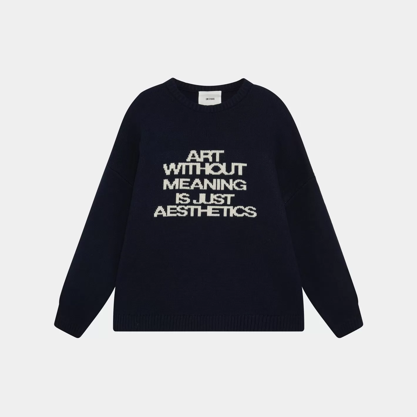 Best Eme Studios Line Up Navy Oversized Knit