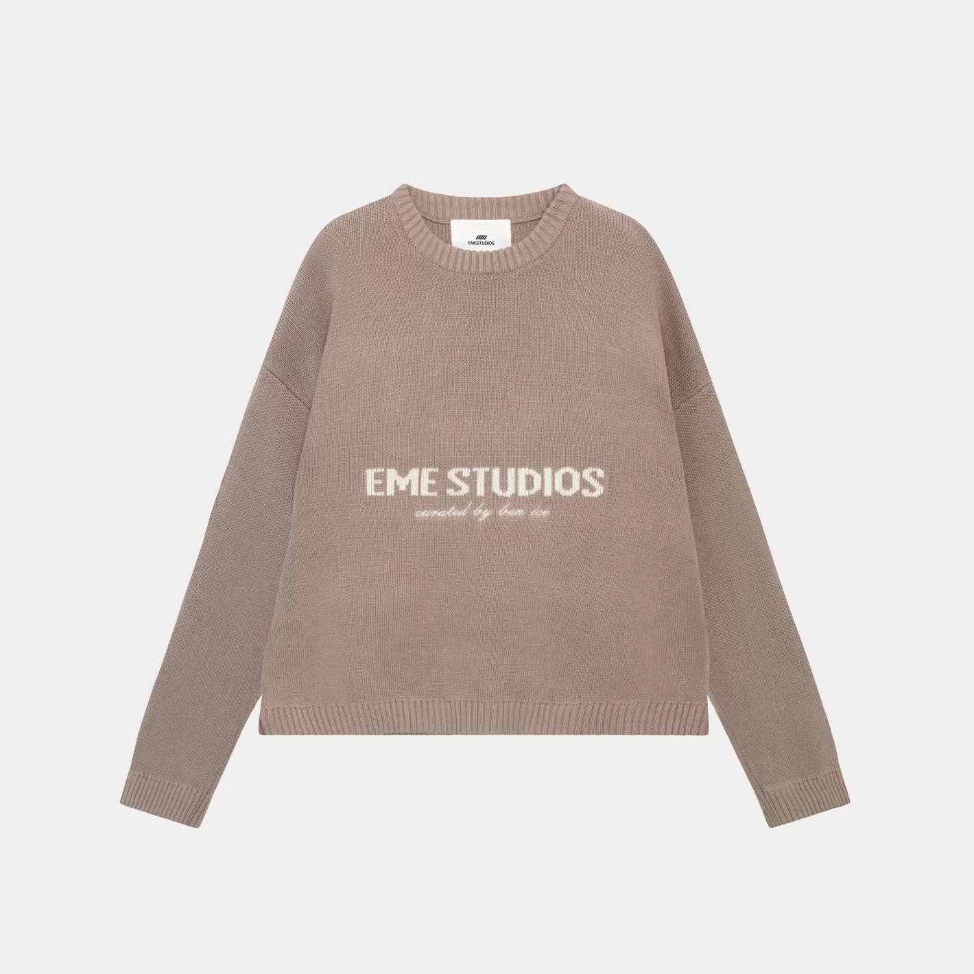 Store Eme Studios Master Muddy Brown Knit Sweater