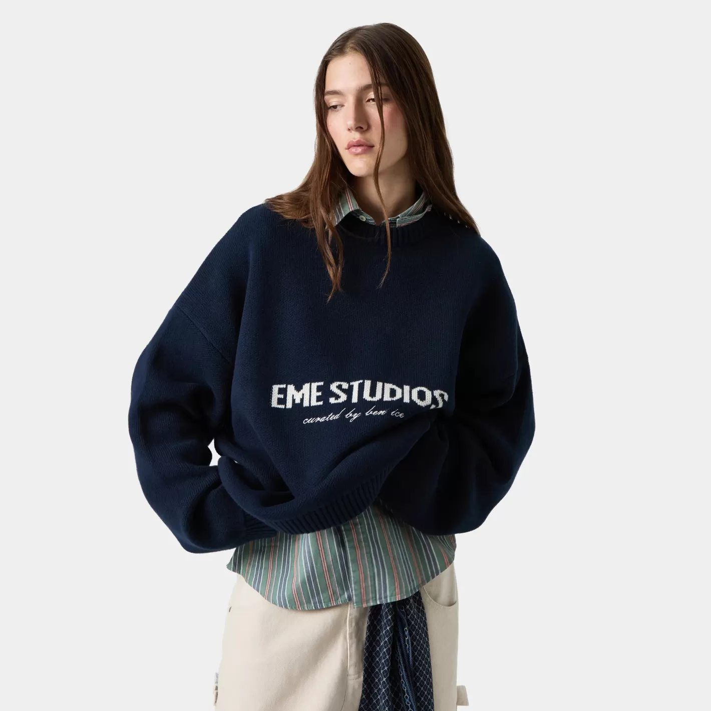 Fashion Eme Studios Master Navy Knit Sweater