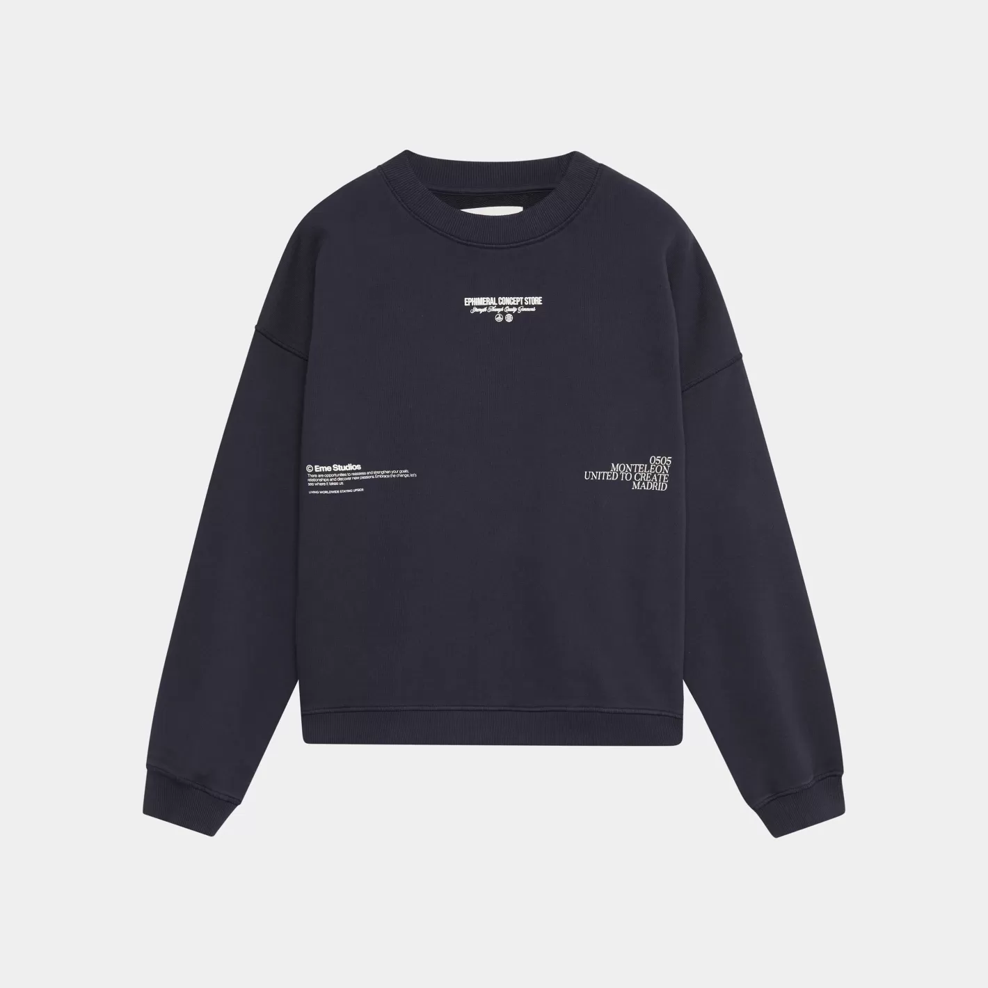 Discount Eme Studios Phantom Navy Oversized Mockneck