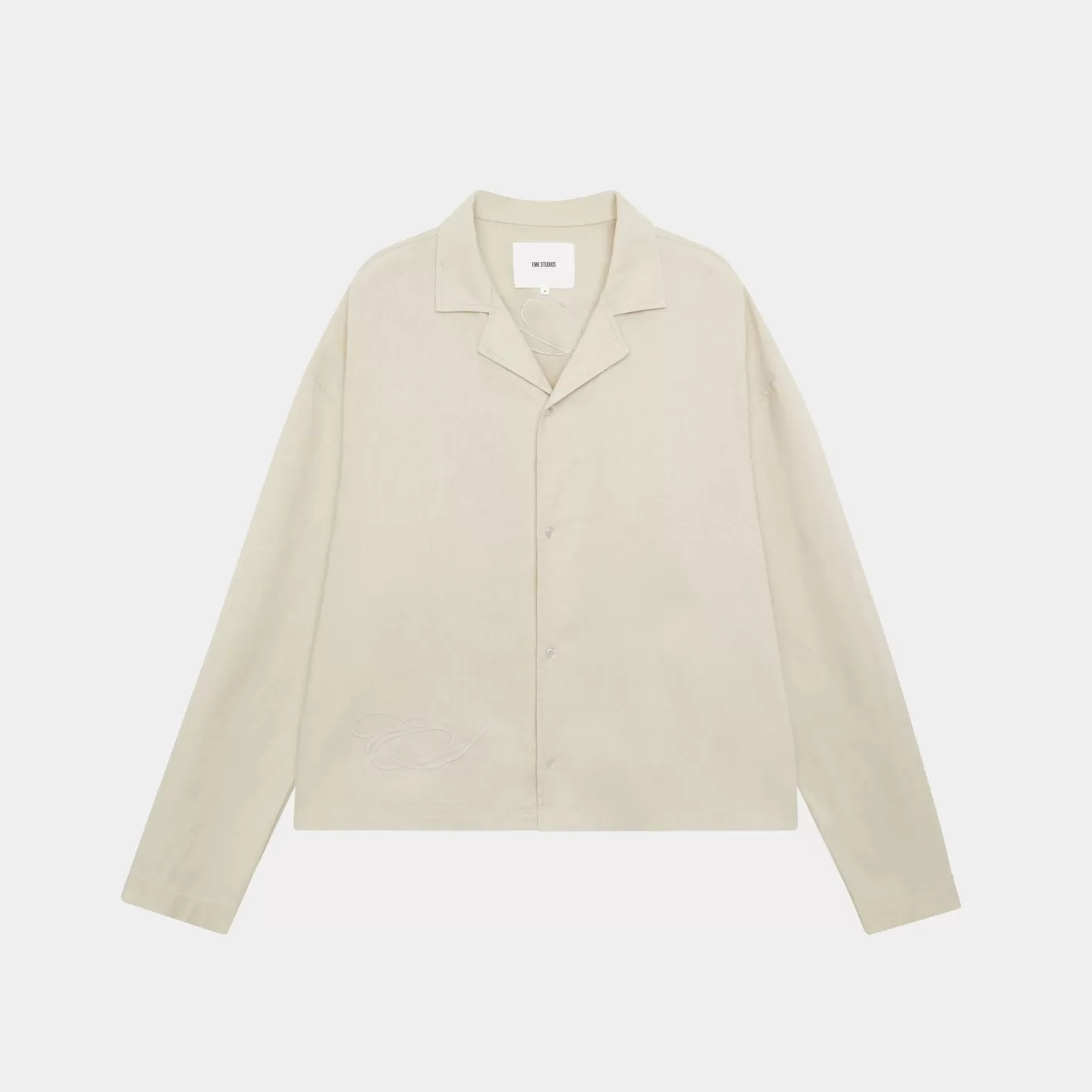 Online Eme Studios Quarry Off Sand Linen Shirt