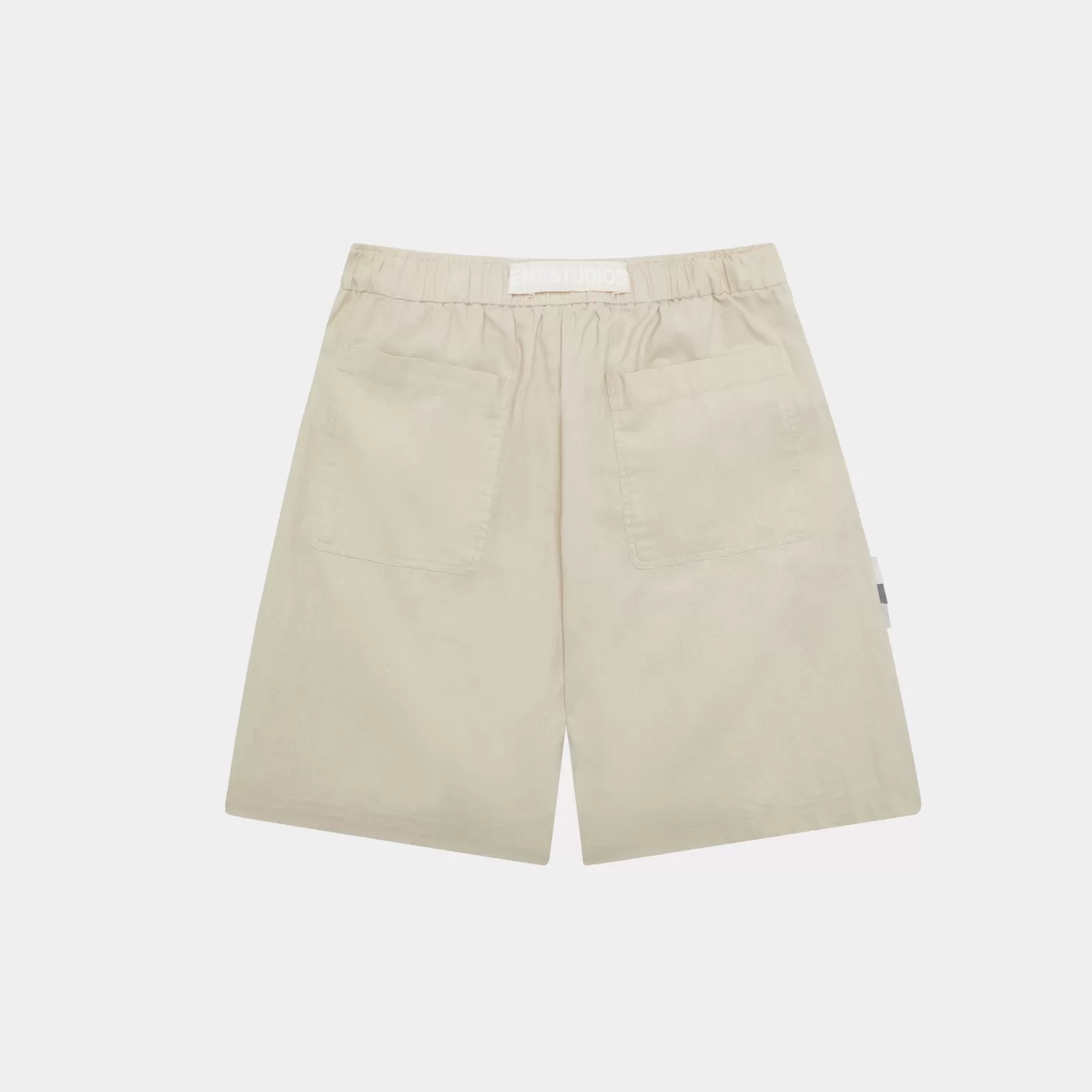 Cheap Eme Studios Quarry Off Sand Linen Shorts