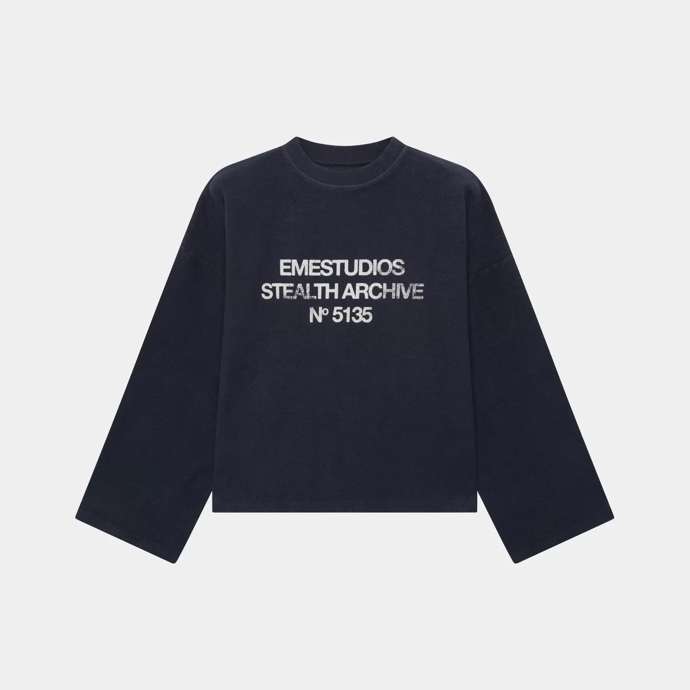 Online Eme Studios Stealth Navy Reverse Crewneck