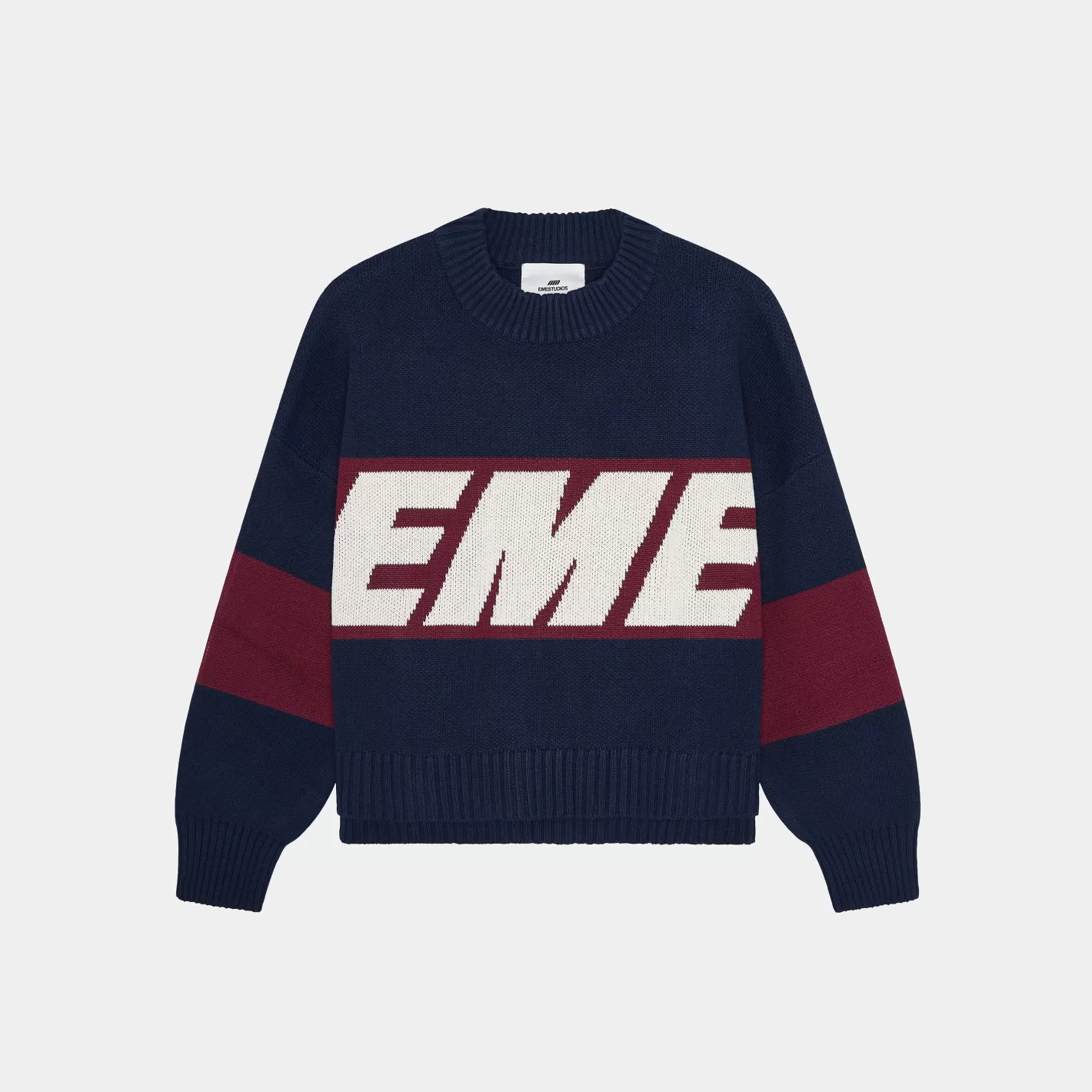 New Eme Studios Thrill Indigo Knit Sweater