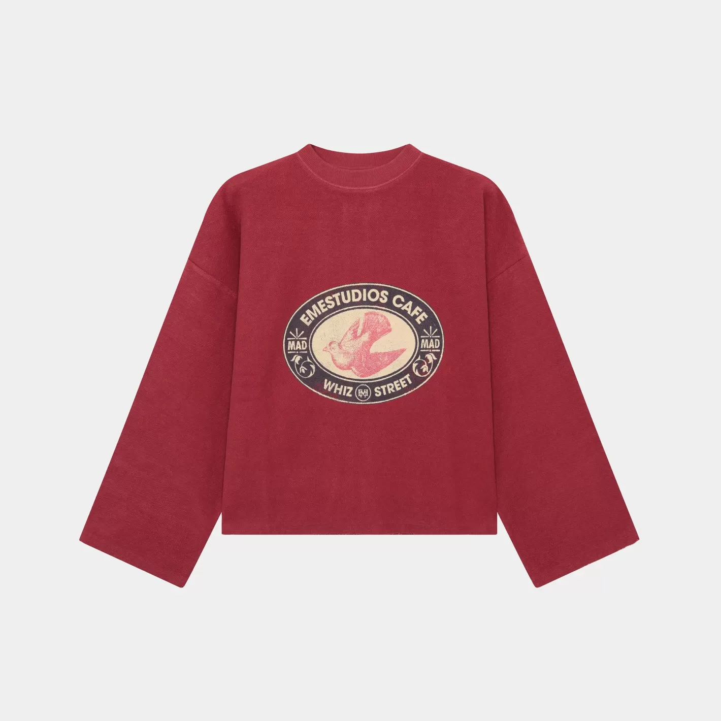 Discount Eme Studios Whiz Cafe Redwood Reverse Crewneck