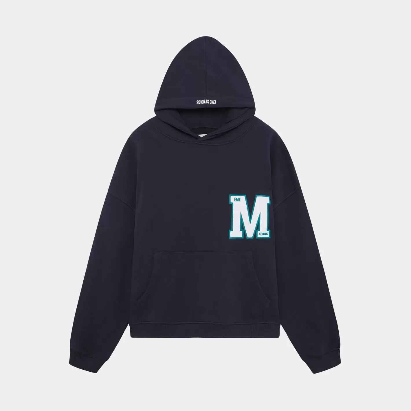 Sale Eme Studios Wrap Up Navy Oversized Hoodie